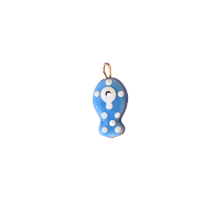 Breloque poisson bleu à pois